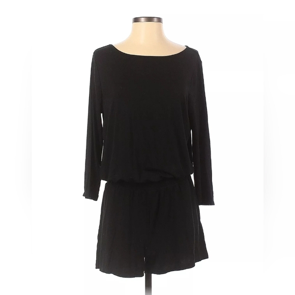 GAP Black Romper Boat Neck With Stretch NWT SIZE Large - Picture 2 of 2